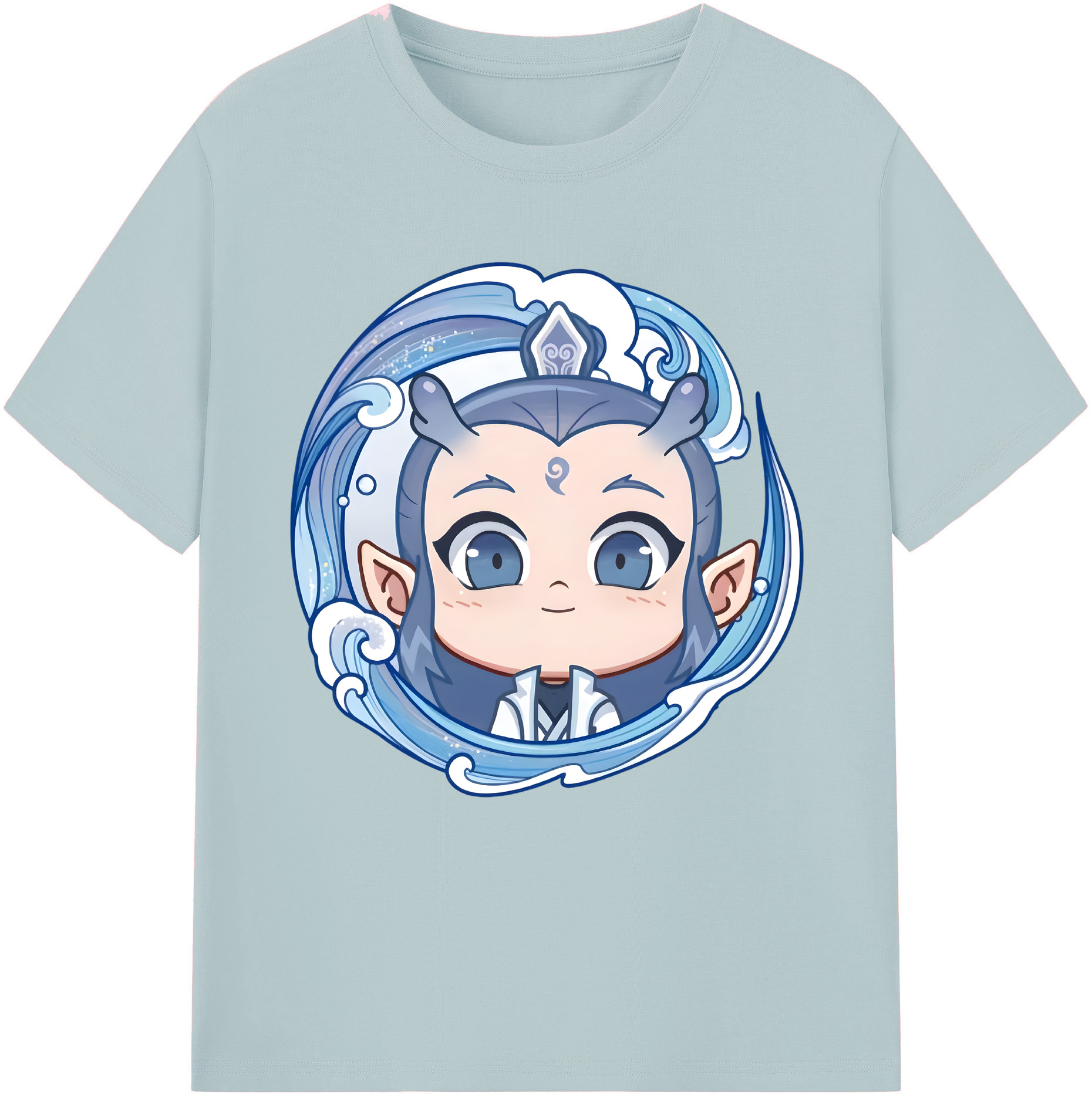 （画像用） Ne Zha 2 ナタ 魔童の大暴れ 綿100％半袖Tシャツ（フロントプリント）